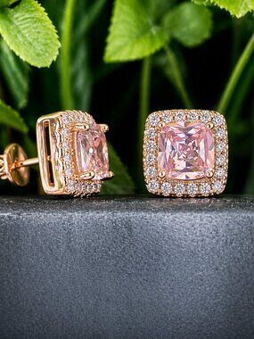 Rose Bust Down Stud Earrings